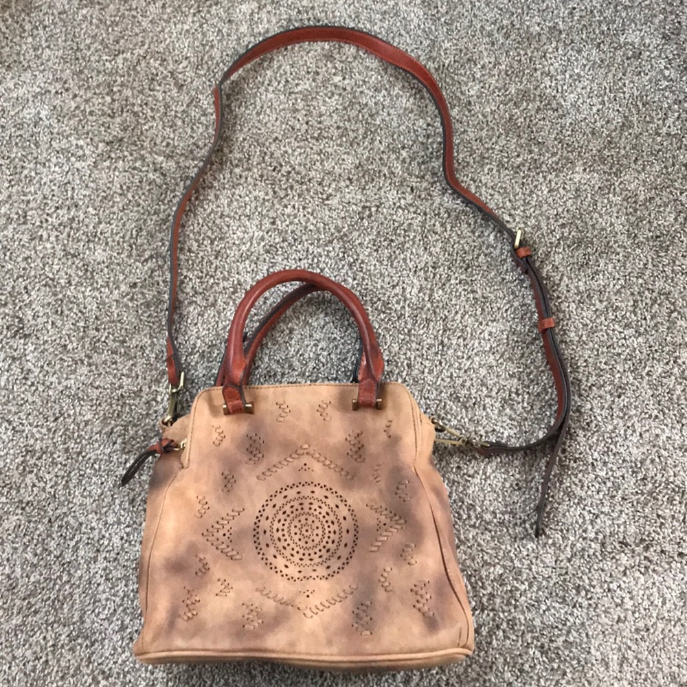 Lucky Brand Brown Purse With Cutout Design
